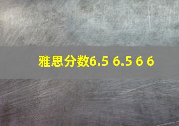 雅思分数6.5 6.5 6 6